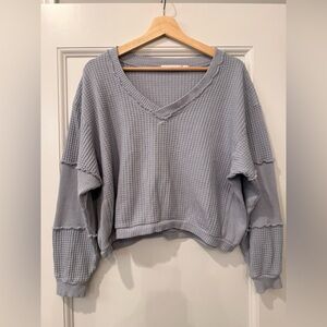 GUC Altar’d State Waffle Knit V-Neck Sweater - Size S